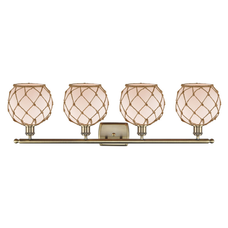 Éclairage pour meuble-lavabo à intensité variable Lovisa, DEL, Blanc, 4 lumières