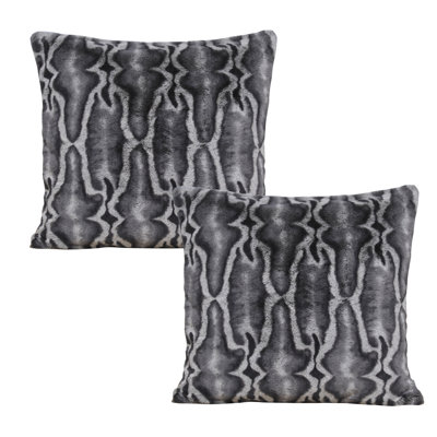 Tip Printing Faux Fur Pillow Cover