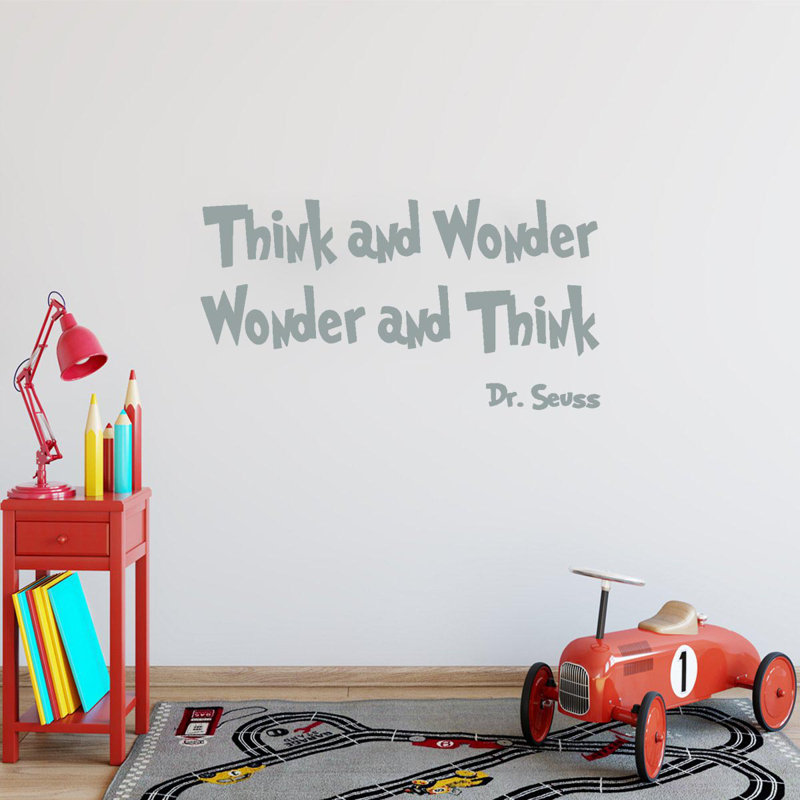 Adhésif décoratif "pense et wonder, wonder et pensons dr seuss quot", Argent