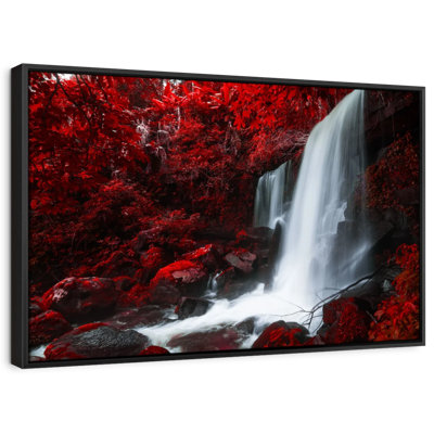 " Red Autumn Waterfall "