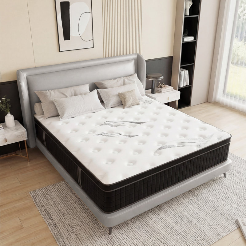 Matelas 10 po en mousse à mémoire de forme hybride moyen, aucun assemblage requis, Lit simple