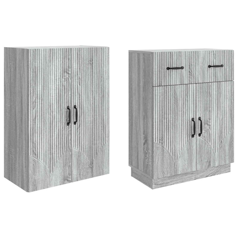 4 -Door 4 Storage Cabinet, Grey Sonoma