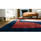 Magnificent Geometric Art Deco Pattern Antique Small Size Chinese Wool Rug