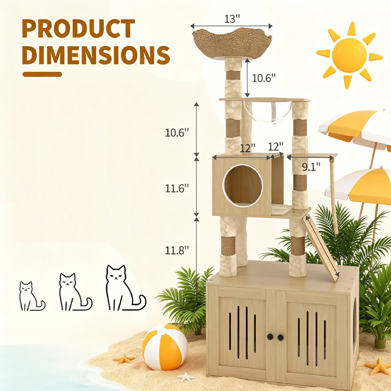 168cm H Cat Tree