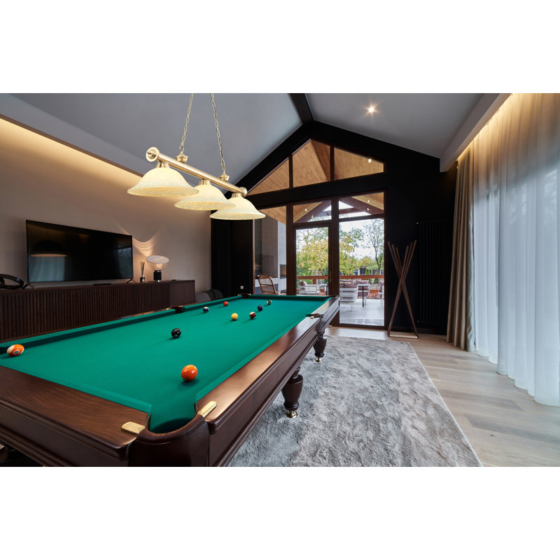 Billard, H 14 po x l 16 po x P 58 po, Marbrure dorée