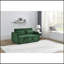 55" Modern Convertible Sofa Bed With 2 Detachable Arm Pockets, Velvet Loveseat Sofa With Pull Out Bed, 2 Pillows And Living Room Adjustable Backrest, Grid Design Armrests-515964908