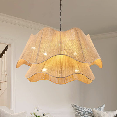 5-Light Hand-Woven Hemp Rope Chandelier