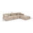 Elegant Corner Sofa, Peach Color, 118 x 79 x 31.5 inches | Durable Beech Wood & Chipboard Frame, 100% Polyester Fabric | 28 DNS Foam & Spring System for Ultimate Comfort | Dry-Cleanable, Modern Design