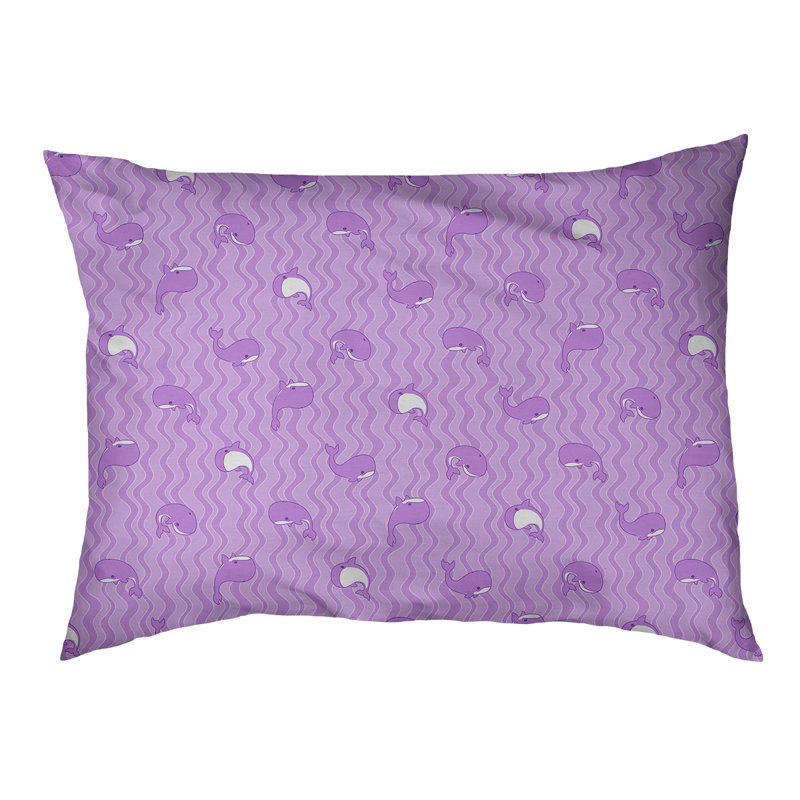 Coussin pour chien Campion Whales, Très grand (l 52 po x P 42 po x H 17 po), Mauve