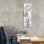 "Epic Graffiti" Black and White Floral 2 Linen "par Silvia Vassileva, art mural sur toile, 12 po x 36 po