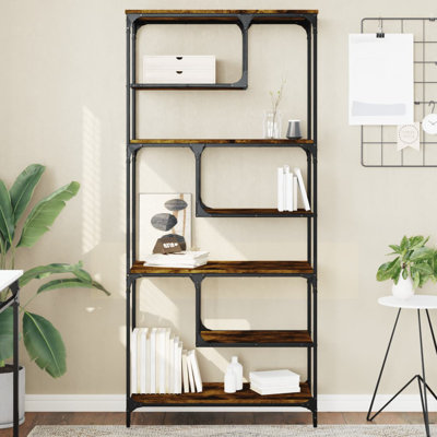 Emille 176cm H x 81cm W Steel Geometric Bookcase
