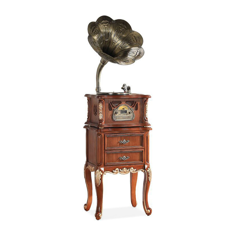 Tan+Gold Free Form Solid Wood+Copper Media Players
