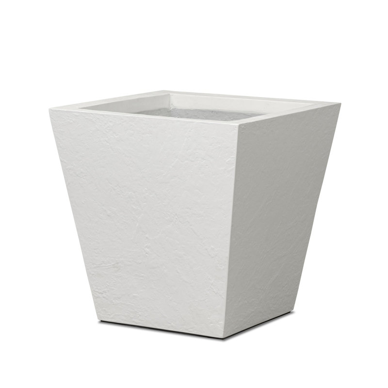 Koto Planter, 22" H x 22" W x 22" D, Textured White Concrete