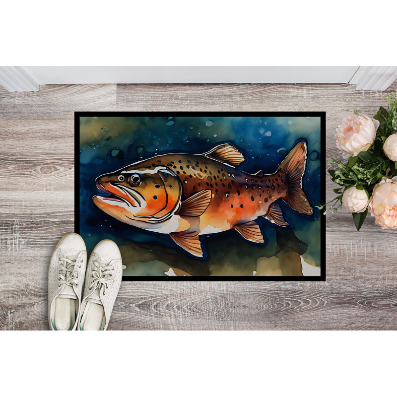 Brown Trout Doormat, L 18 po x L 27 po