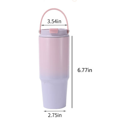 30 Oz Cup Stainless Steel With Handle Keep Cold Hot