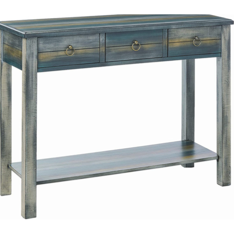Console Daeshaun antique et bleu sarcelle 97257