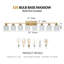 Éclairage de salle de bain doré 52 pouces, luminaire de meuble-lavabo moderne avec verre blanc laiteux pour miroir, salon, couloir en métal, 8 prises de chaleur E26, luminosité réglable, salle de bain à fixation murale,-1355662116-1355662133-1355662119