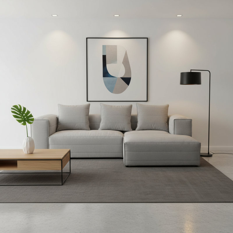 3 Seater Sofa & Chaise, Right Hand Facing