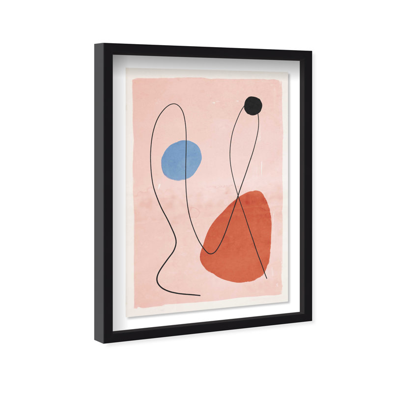 Conneting Color Points Shadowbox Abstract Print by Oliver Gal, Black Frame, 10 x 15, 25.5"H x 17.5"W, Black Frame