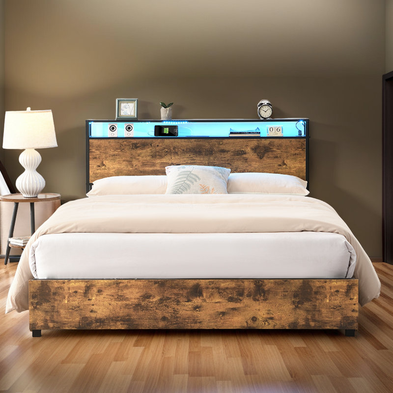 Lit plateforme avec rangement Retro Stable, Double