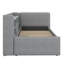 Lit de jour simple rembourré en tissu avec couchette, tablettes de rangement intégrées, ports de chargement USB-831888616
