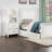 Transitional 1pc Nightstand Only Dovetail Drawers Solid wood Bedside Table Chrome Hanging Pulls-1930876838