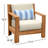 Chaney Teak Patio Chair with Sunbrella® Cushions-2038710522