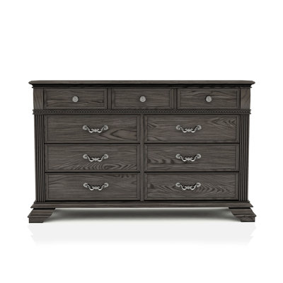 Adames 61"W 9-Drawer Wood Dresser