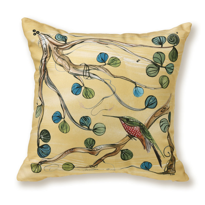 Coussin intérieur / extérieur The Natural World Collection Hummingbird, 20 po x 20 po