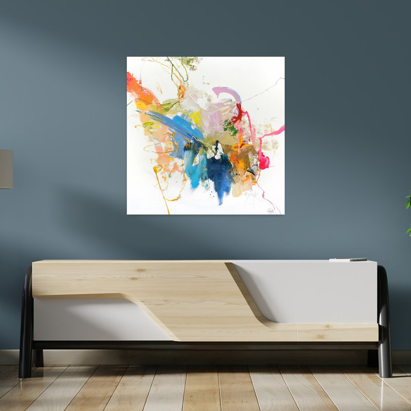 Confidentiel rose, art contemporain, H 36 po x l 36 po