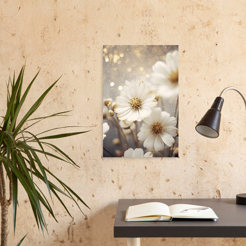 Petals In Starlight Delicate Elegant Ethereal Flower Nature Wall Art Print, 60.96cm H x 40.64cm W