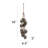 Hanging Plastic Pinecone Bunch With Glitter