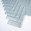 11"X 12.6" Herringbone Polished Glass Mosaic Tile-61266926