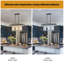 Lustre suspendu moderne en cristal - 27,56 po pour îlot de cuisine et espaces de vie-596062918