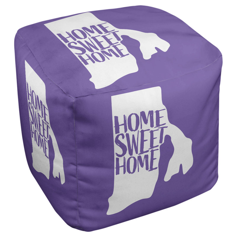 Repose-pieds cubique pour îlot de rhode home, H 13 po x l 13 po x P 13 po, Mauve