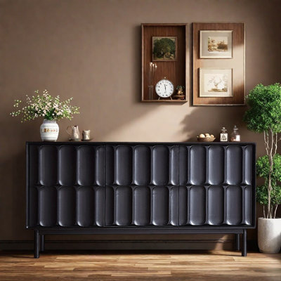 Large Capacity Black Sideboard