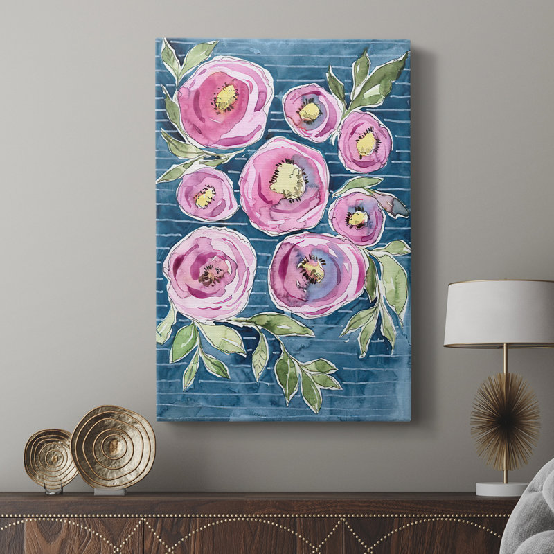 Floral Radiance I -Custom Wrapped Gallery Cavas, 36" H x 24" W