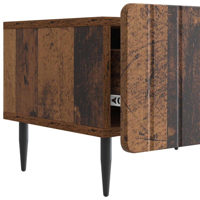 Unfinished TV Stand, 32cm H x 147cm L x 34.5cm W, Old Wood