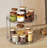 2 Tier Lazy Susan Turntable Organizer 9.25'' Rotating Spice Rack Organization, Clear