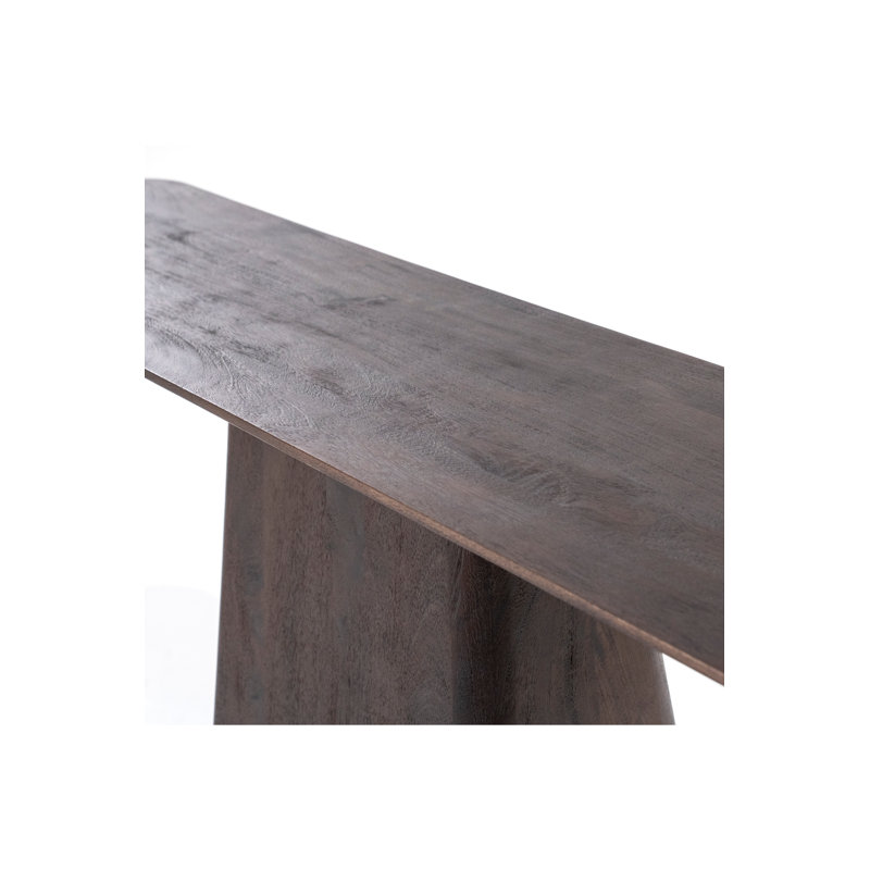 Aron 71'' W Solid Wood Console Table, Brown