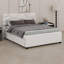 Lit plateforme tapissier avec lit gigogne et tiroirs-1856773509