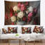 Bouquet de tapisserie pivoines en polyester de bouquet de fleurs avec accessoires suspendus inclus-28500852