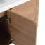 Meuble-lavabo mural 60 po avec lavabo en résine blanche et 4 portes à fermeture en douceur, emballage KD, contreplaqué, chêne imitation-1625005699