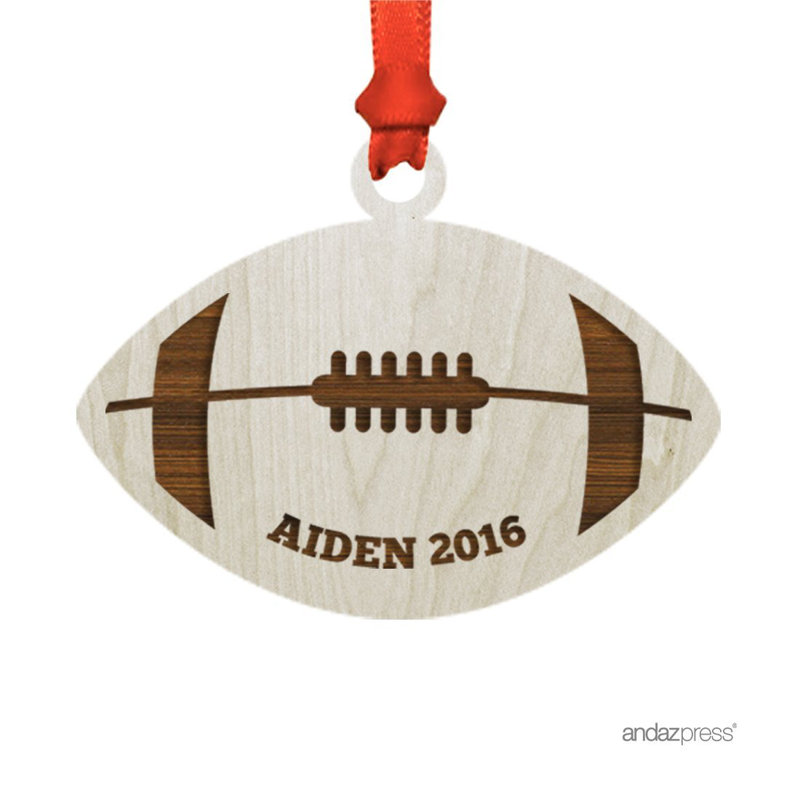Wood Sports Holiday Shaped Ornament, Yes