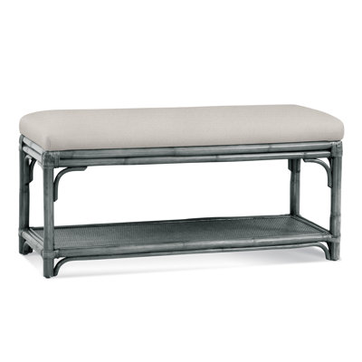 Summer Retreat Wicker Shelf Storage Bench