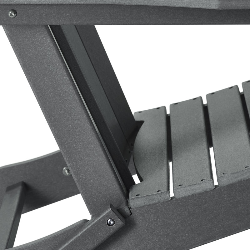 Ensemble de conversation d'extérieur 5 pièces Adirondack avec table basse ronde, Gris