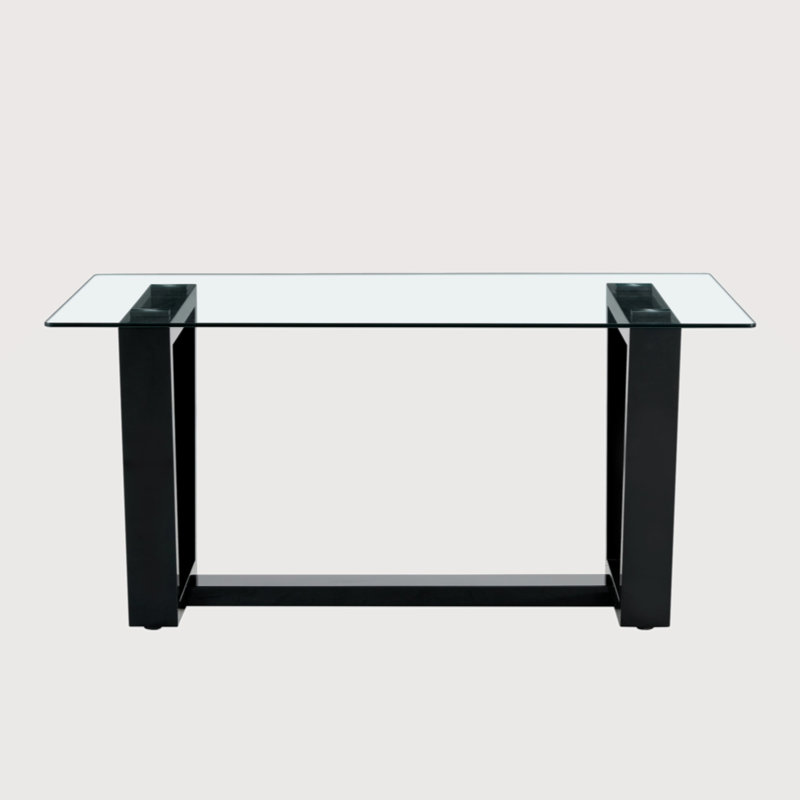 Glass Top Dining Table, Black