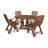 Nautical Folding Chair 5-Piece Round Farmhouse Dining Set-50288503