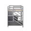 Lit mezzanine simple avec escalier de rangement et fenêtre-119971408