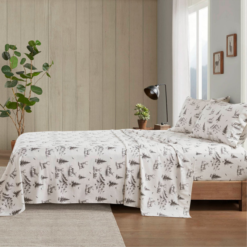 Ensemble de draps gris cerf, Très grand californien, 4